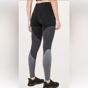 Lululemon Athletica‎ Black and Gray Panel Leggings